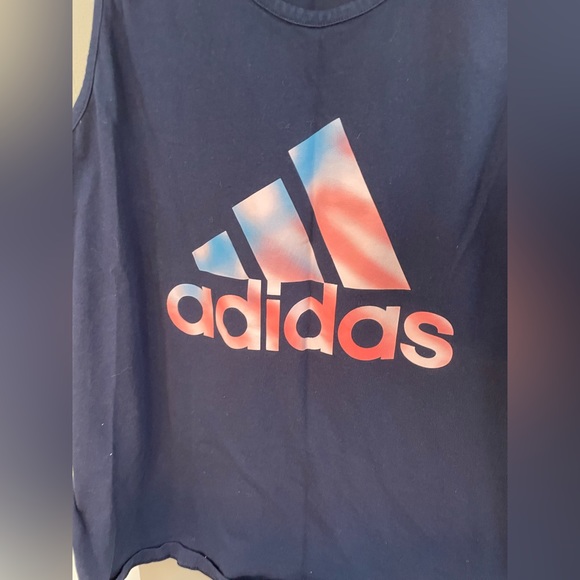 ***ADIDAS MENS NAVY BLUE LOGO TANK SIZE XXL - Picture 4 of 6